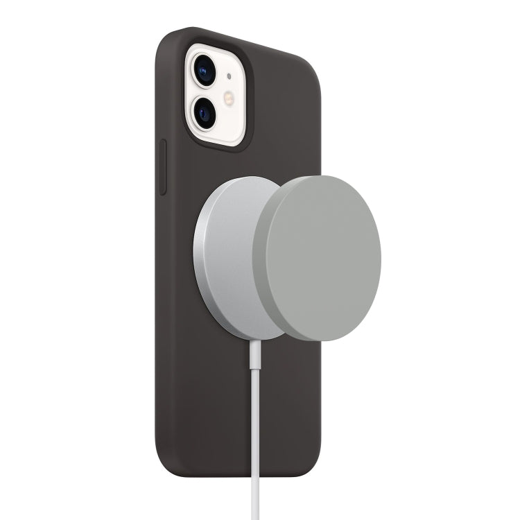Étui de protection en silicone pour chargeur sans fil Magsafe, bordeaux, vert, blanc chaud, violet clair, bleu foncé, rose, noir, rouge, gris