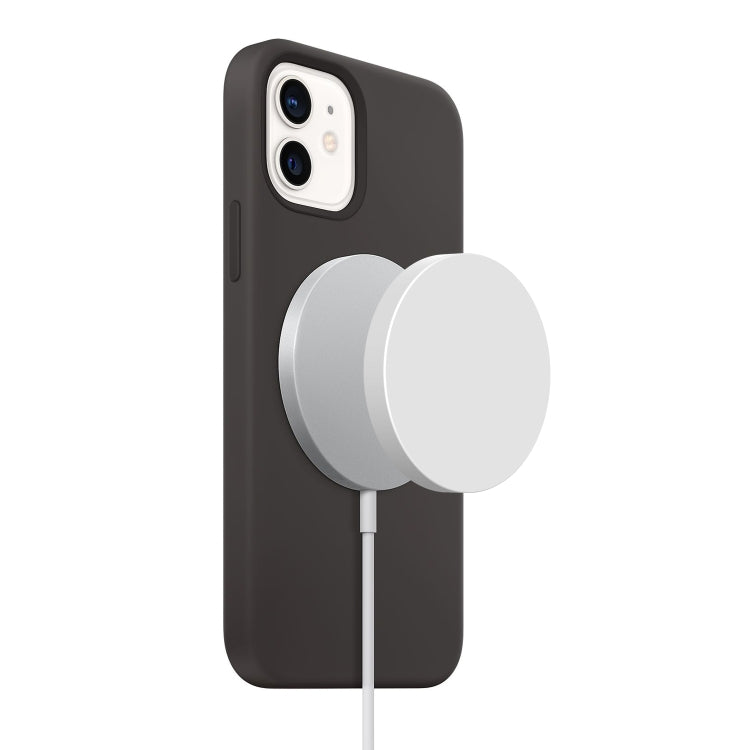 Étui de protection en silicone pour chargeur sans fil Magsafe, bordeaux, vert, blanc chaud, violet clair, bleu foncé, rose, noir, rouge, gris