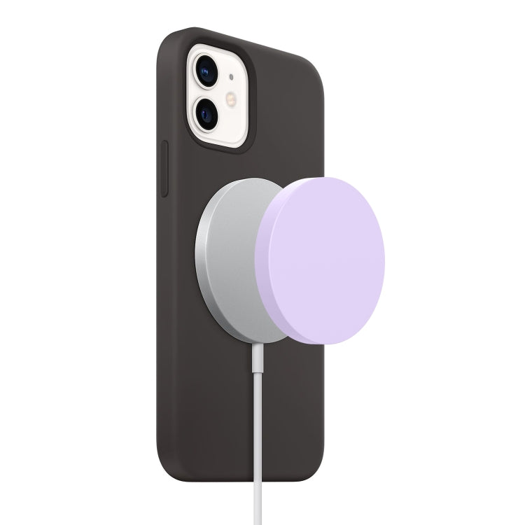 Étui de protection en silicone pour chargeur sans fil Magsafe, bordeaux, vert, blanc chaud, violet clair, bleu foncé, rose, noir, rouge, gris