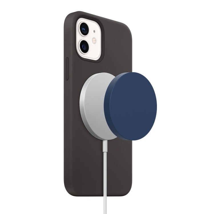 Étui de protection en silicone pour chargeur sans fil Magsafe, bordeaux, vert, blanc chaud, violet clair, bleu foncé, rose, noir, rouge, gris