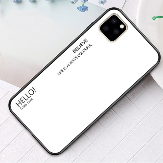 iPhone 11 Pro Max gradient glass case rear view showing smooth color blend
