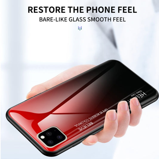 Colorful gradient glass protective case fitted on iPhone 11 Pro Max