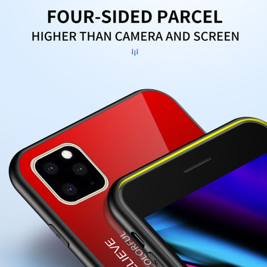 iPhone 11 Pro Max case gradient finish - premium glass back and durable bumper