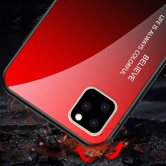 Gradient glass case for iPhone 11 Pro displaying multi-color effect
