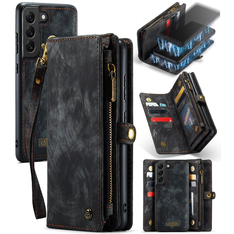 CaseMe Detachable Multifunctional Horizontal Flip Leather Case, with Card Slot & Holder & Zipper Wallet & Photo Frame, For Samsung Galaxy S21+ 5G, For Samsung Galaxy S21 5G, For Samsung Galaxy S21 Ultra 5G