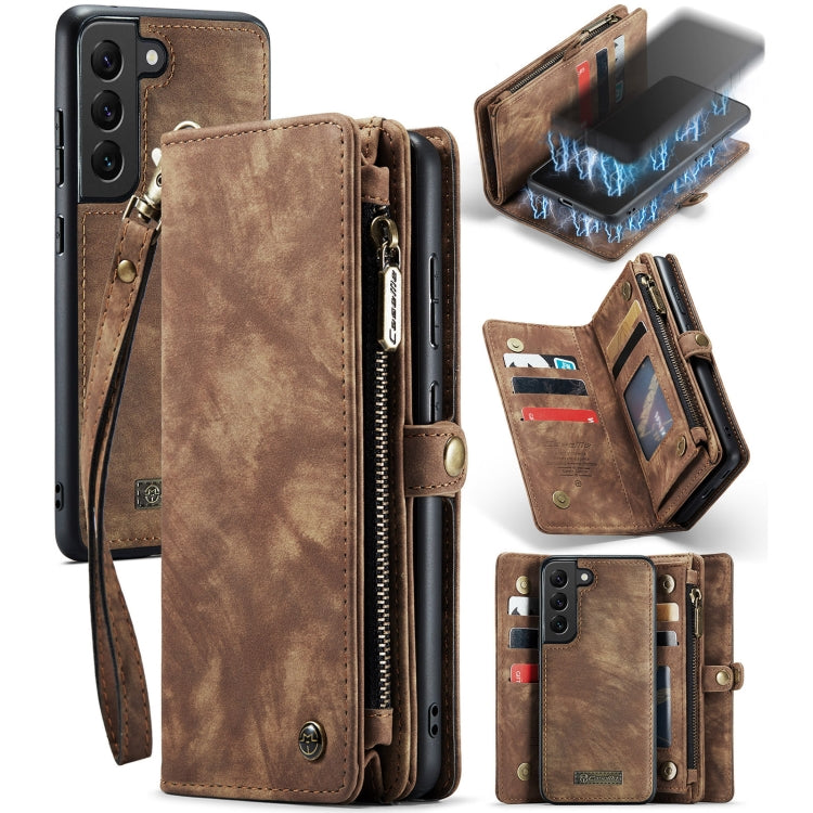 CaseMe Detachable Multifunctional Horizontal Flip Leather Case, with Card Slot & Holder & Zipper Wallet & Photo Frame, For Samsung Galaxy S21 5G, For Samsung Galaxy S21+ 5G, For Samsung Galaxy S21 Ultra 5G