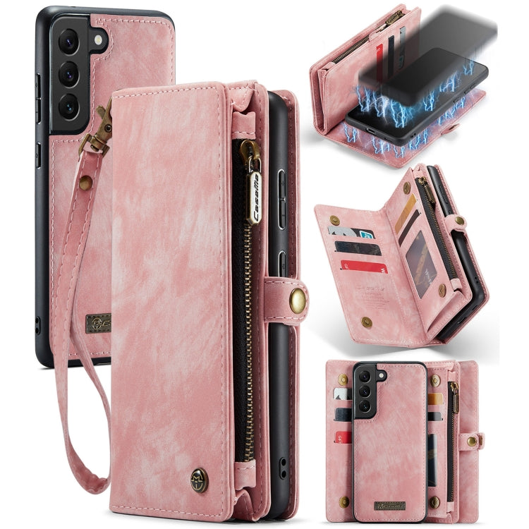 CaseMe Detachable Multifunctional Horizontal Flip Leather Case, with Card Slot & Holder & Zipper Wallet & Photo Frame, For Samsung Galaxy S21 5G, For Samsung Galaxy S21+ 5G, For Samsung Galaxy S21 Ultra 5G