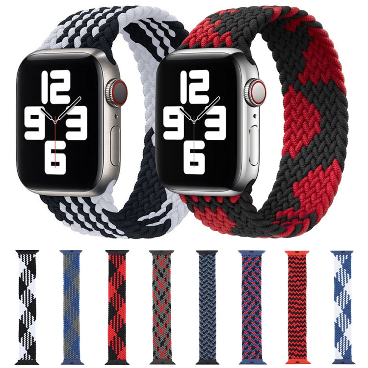 Plastic Buckle Mixed Color Nylon Braided Single Loop Replacement Watchbands For Apple Watch Series 6 & SE & 5 & 4 44mm / 3 & 2 & 1 42mm, S, M, L