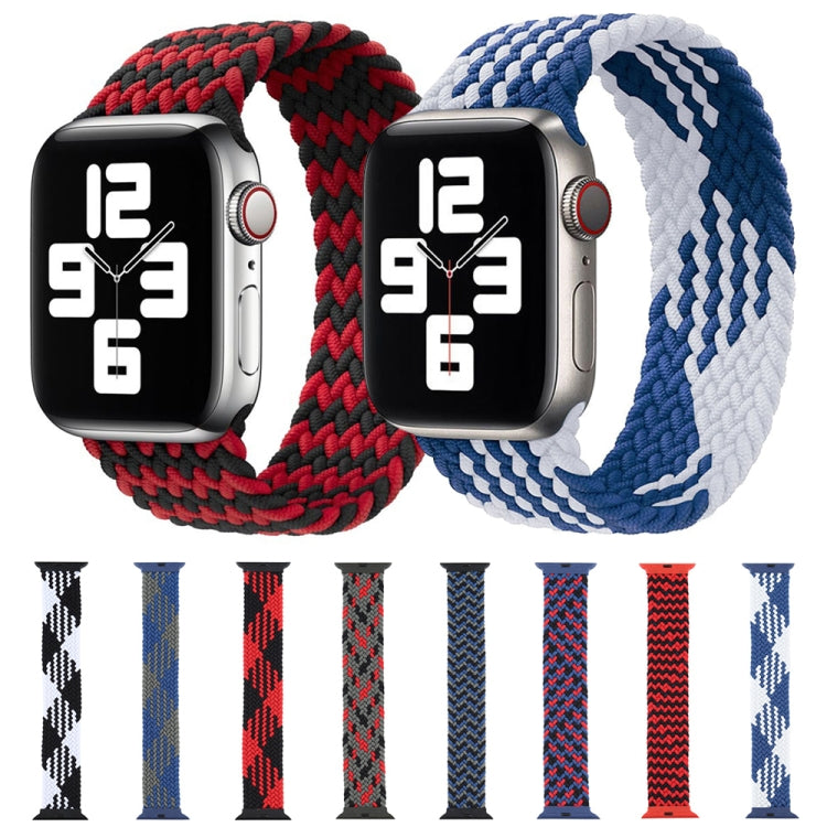 Plastic Buckle Mixed Color Nylon Braided Single Loop Replacement Watchbands For Apple Watch Series 6 & SE & 5 & 4 44mm / 3 & 2 & 1 42mm, XL, XXL