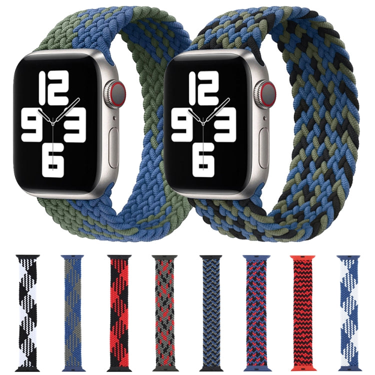 Plastic Buckle Mixed Color Nylon Braided Single Loop Replacement Watchbands For Apple Watch Series 6 & SE & 5 & 4 40mm / 3 & 2 & 1 38mm, S, M, L