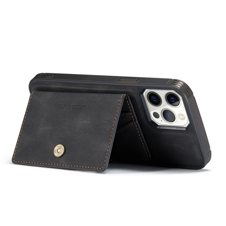 JEEHOOD Retro Magnetic Detachable Leather Case with Wallet & Card Slot & Holder