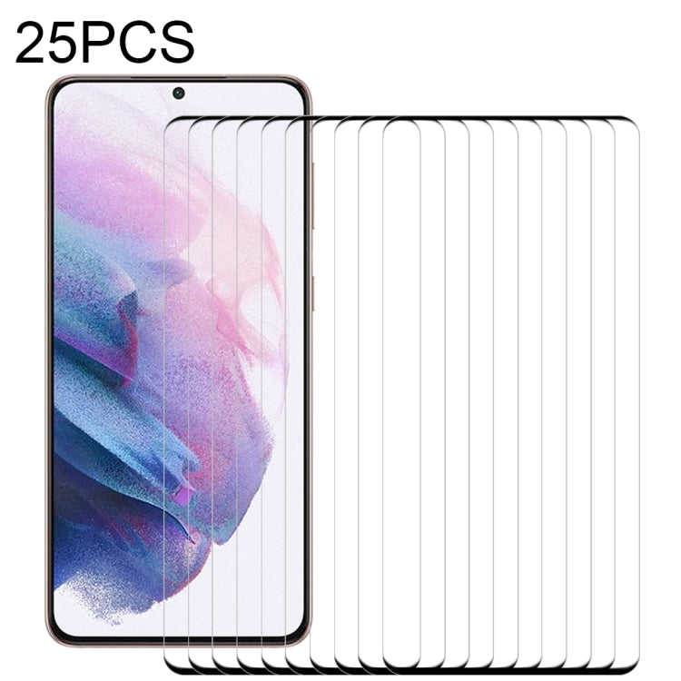Lot de 25 films en verre trempé 3D à bords incurvés pour Samsung Galaxy S21 5G, S21+ 5G et S21 Ultra 5G