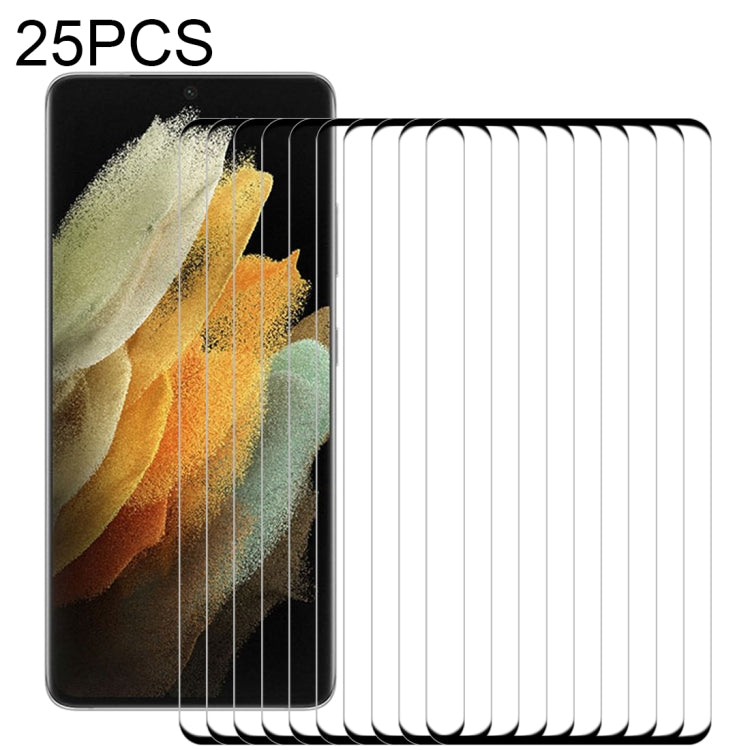 Lot de 25 films en verre trempé 3D à bords incurvés pour Samsung Galaxy S21 5G, S21+ 5G et S21 Ultra 5G