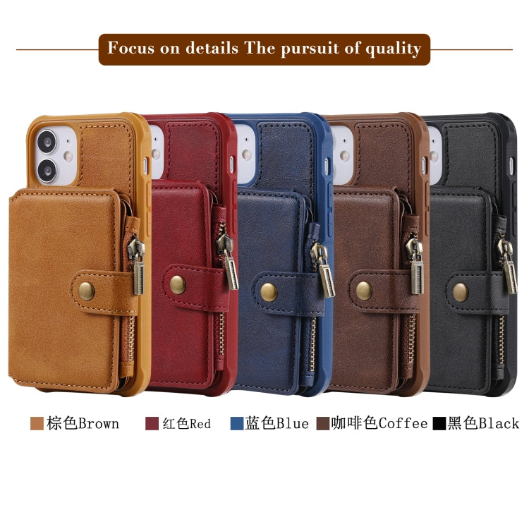 Zipper Shockproof Protective Case with Card Slots & Bracket & Photo Holder & Wallet Function, For iPhone 12 mini, For iPhone 12 / 12 Pro, For iPhone 12 Pro Max, For Samsung Galaxy Note20