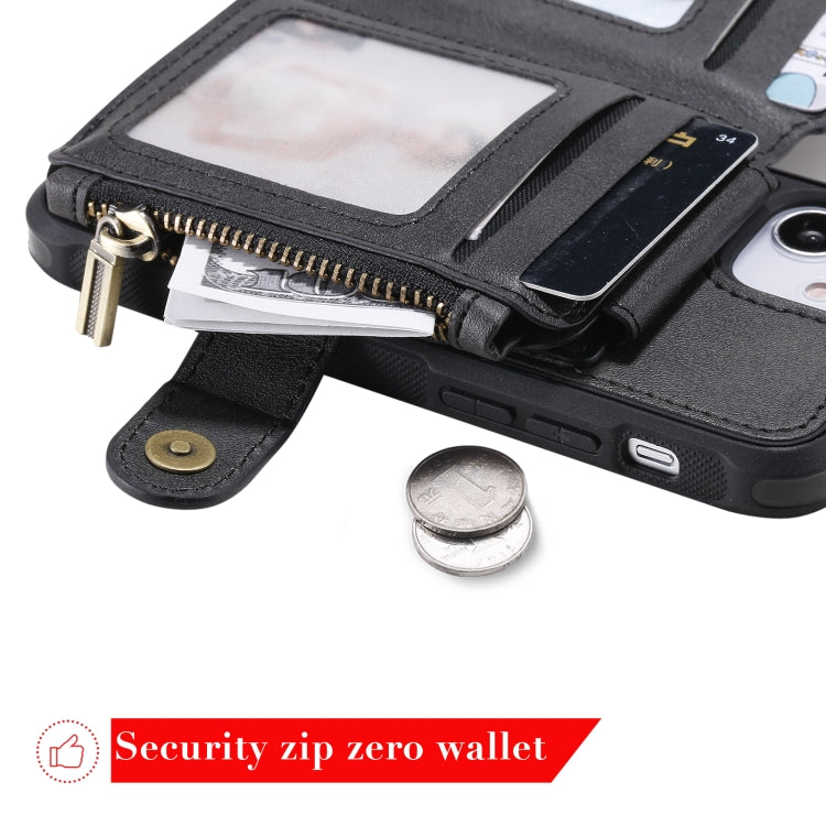 Zipper Shockproof Protective Case with Card Slots & Bracket & Photo Holder & Wallet Function, For iPhone 12 mini, For iPhone 12 / 12 Pro, For iPhone 12 Pro Max, For Samsung Galaxy Note20