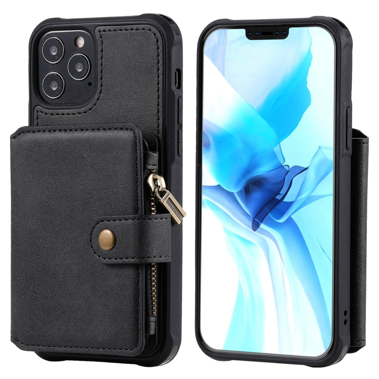 Zipper Shockproof Protective Case with Card Slots & Bracket & Photo Holder & Wallet Function, For iPhone 12 mini, For iPhone 12 / 12 Pro, For iPhone 12 Pro Max, For Samsung Galaxy Note20