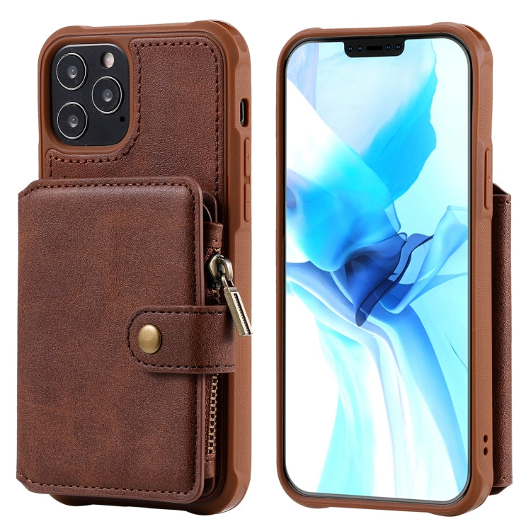 Zipper Shockproof Protective Case with Card Slots & Bracket & Photo Holder & Wallet Function, For iPhone 12 mini, For iPhone 12 / 12 Pro, For iPhone 12 Pro Max, For Samsung Galaxy Note20