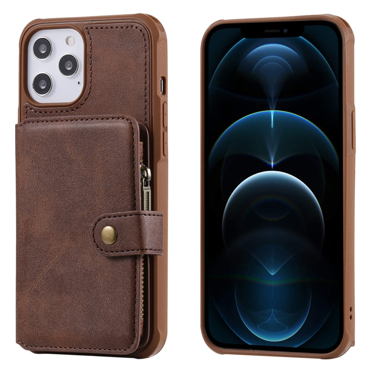 Zipper Shockproof Protective Case with Card Slots & Bracket & Photo Holder & Wallet Function, For iPhone 12 mini, For iPhone 12 / 12 Pro, For iPhone 12 Pro Max, For Samsung Galaxy Note20