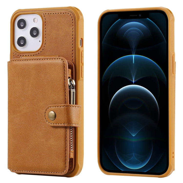 Zipper Shockproof Protective Case with Card Slots & Bracket & Photo Holder & Wallet Function, For iPhone 12 mini, For iPhone 12 / 12 Pro, For iPhone 12 Pro Max, For Samsung Galaxy Note20