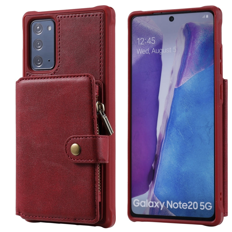 Zipper Shockproof Protective Case with Card Slots & Bracket & Photo Holder & Wallet Function, For iPhone 12 mini, For iPhone 12 / 12 Pro, For iPhone 12 Pro Max, For Samsung Galaxy Note20
