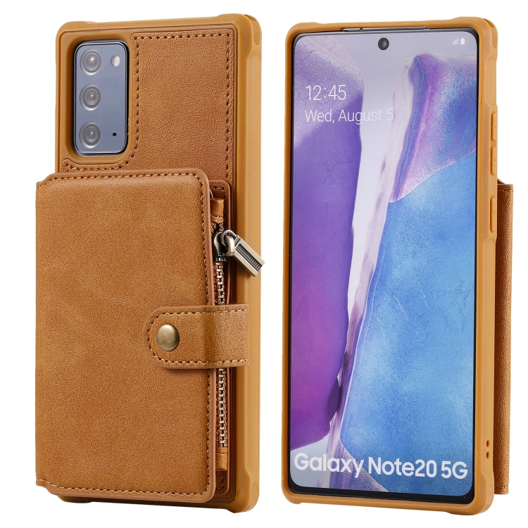 Zipper Shockproof Protective Case with Card Slots & Bracket & Photo Holder & Wallet Function, For iPhone 12 mini, For iPhone 12 / 12 Pro, For iPhone 12 Pro Max, For Samsung Galaxy Note20