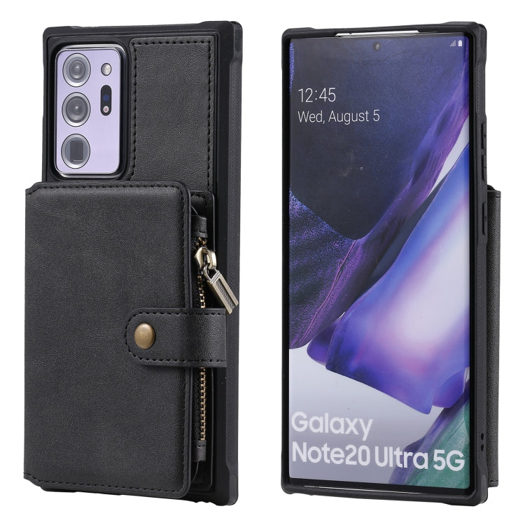Zipper Shockproof Protective Case with Card Slots & Bracket & Photo Holder & Wallet Function, For Samsung Galaxy Note20 Ultra, For Samsung Galaxy S20 FE 5G