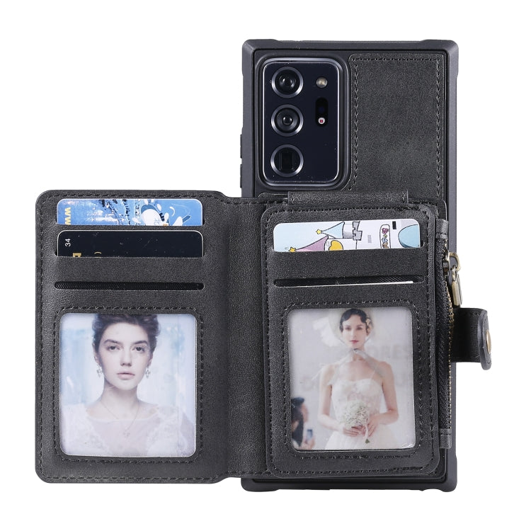 Zipper Shockproof Protective Case with Card Slots & Bracket & Photo Holder & Wallet Function, For Samsung Galaxy Note20 Ultra, For Samsung Galaxy S20 FE 5G