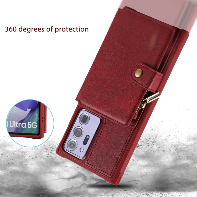Zipper Shockproof Protective Case with Card Slots & Bracket & Photo Holder & Wallet Function, For Samsung Galaxy Note20 Ultra, For Samsung Galaxy S20 FE 5G
