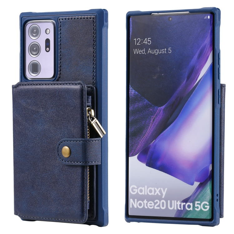 Zipper Shockproof Protective Case with Card Slots & Bracket & Photo Holder & Wallet Function, For Samsung Galaxy Note20 Ultra, For Samsung Galaxy S20 FE 5G