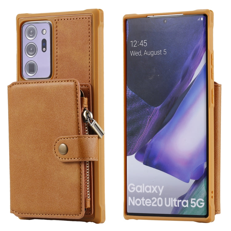 Zipper Shockproof Protective Case with Card Slots & Bracket & Photo Holder & Wallet Function, For Samsung Galaxy Note20 Ultra, For Samsung Galaxy S20 FE 5G