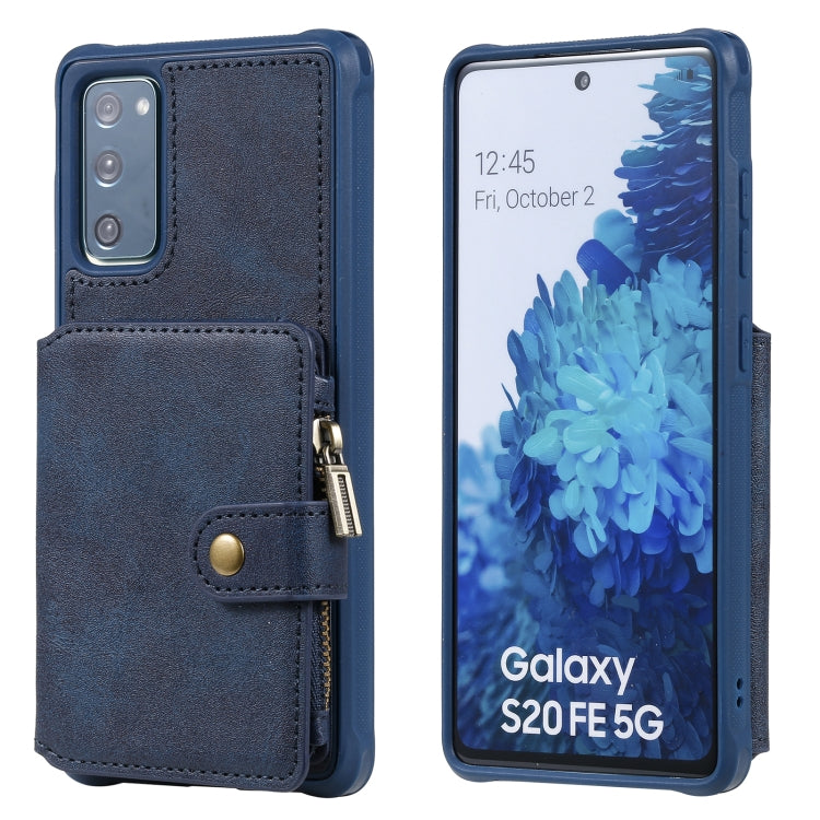 Zipper Shockproof Protective Case with Card Slots & Bracket & Photo Holder & Wallet Function, For Samsung Galaxy Note20 Ultra, For Samsung Galaxy S20 FE 5G