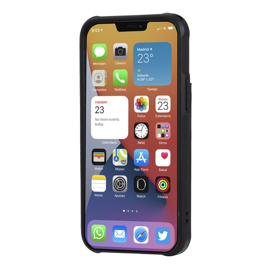 iPhone 12 mini case featuring photo frame window and metal lanyard attachment
