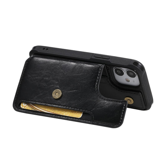Flip protective case showing interior card holder design for iPhone 12 mini