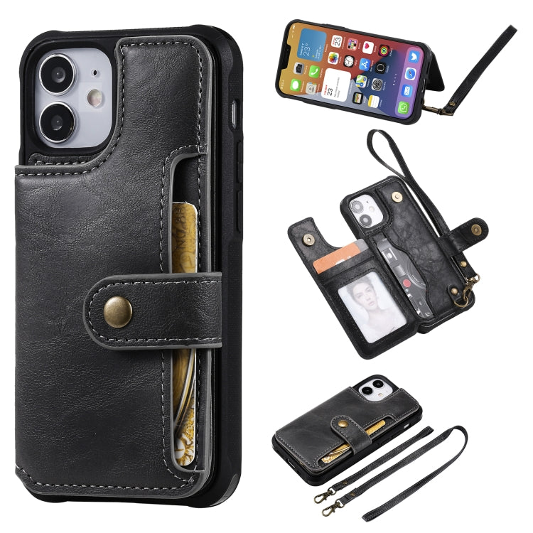 Shockproof Horizontal Flip Protective Case with Holder & Card Slots & Wallet & Photo Frame & Short Lanyard, For iPhone 12 mini, For iPhone 12 / 12 Pro, For Samsung Galaxy Note20, For Samsung Galaxy Note20 Ultra
