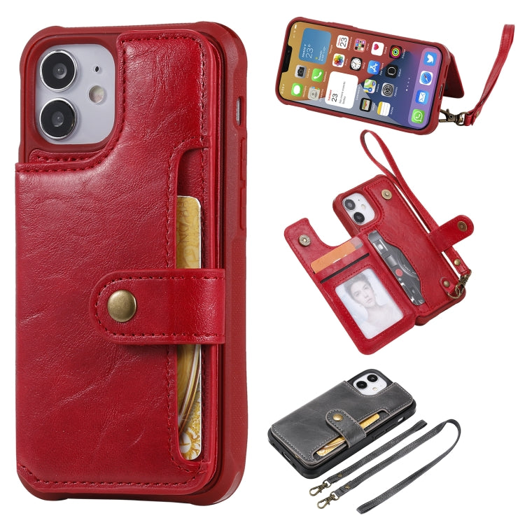 Shockproof Horizontal Flip Protective Case with Holder & Card Slots & Wallet & Photo Frame & Short Lanyard, For iPhone 12 mini, For iPhone 12 / 12 Pro, For Samsung Galaxy Note20, For Samsung Galaxy Note20 Ultra