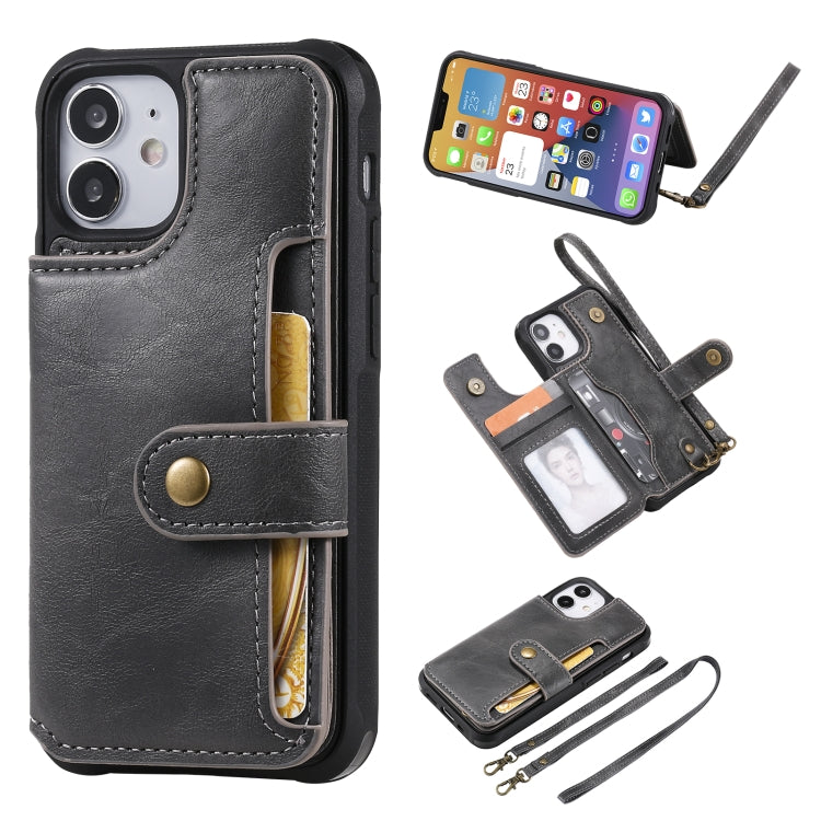 Shockproof Horizontal Flip Protective Case with Holder & Card Slots & Wallet & Photo Frame & Short Lanyard, For iPhone 12 mini, For iPhone 12 / 12 Pro, For Samsung Galaxy Note20, For Samsung Galaxy Note20 Ultra