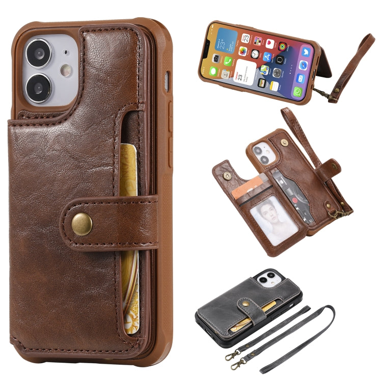 Shockproof Horizontal Flip Protective Case with Holder & Card Slots & Wallet & Photo Frame & Short Lanyard, For iPhone 12 mini, For iPhone 12 / 12 Pro, For Samsung Galaxy Note20, For Samsung Galaxy Note20 Ultra