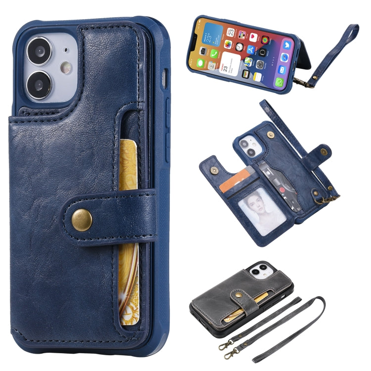 Shockproof Horizontal Flip Protective Case with Holder & Card Slots & Wallet & Photo Frame & Short Lanyard, For iPhone 12 mini, For iPhone 12 / 12 Pro, For Samsung Galaxy Note20, For Samsung Galaxy Note20 Ultra