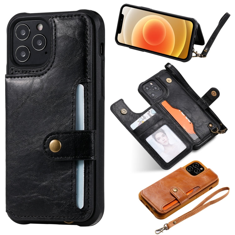 Shockproof Horizontal Flip Protective Case with Holder & Card Slots & Wallet & Photo Frame & Short Lanyard, For iPhone 12 mini, For iPhone 12 / 12 Pro, For Samsung Galaxy Note20, For Samsung Galaxy Note20 Ultra