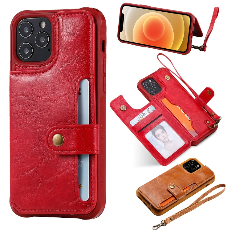 Shockproof Horizontal Flip Protective Case with Holder & Card Slots & Wallet & Photo Frame & Short Lanyard, For iPhone 12 mini, For iPhone 12 / 12 Pro, For Samsung Galaxy Note20, For Samsung Galaxy Note20 Ultra