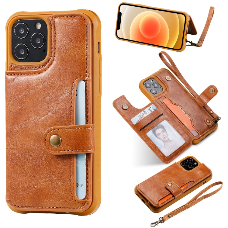 Shockproof Horizontal Flip Protective Case with Holder & Card Slots & Wallet & Photo Frame & Short Lanyard, For iPhone 12 mini, For iPhone 12 / 12 Pro, For Samsung Galaxy Note20, For Samsung Galaxy Note20 Ultra
