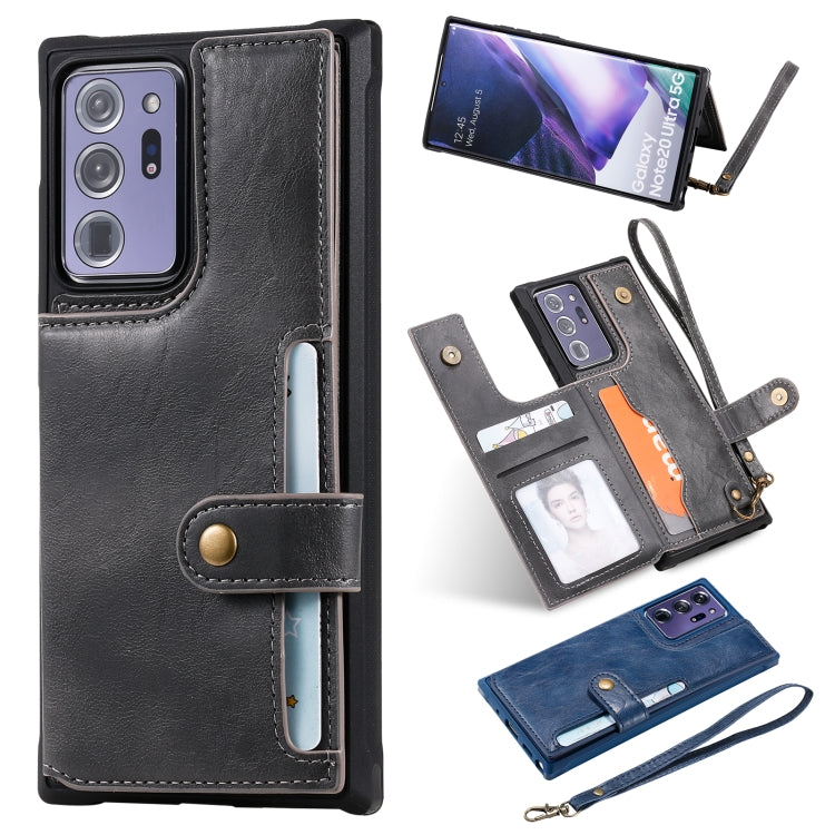 Shockproof Horizontal Flip Protective Case with Holder & Card Slots & Wallet & Photo Frame & Short Lanyard, For iPhone 12 mini, For iPhone 12 / 12 Pro, For Samsung Galaxy Note20, For Samsung Galaxy Note20 Ultra