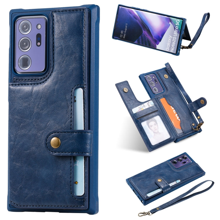 Shockproof Horizontal Flip Protective Case with Holder & Card Slots & Wallet & Photo Frame & Short Lanyard, For iPhone 12 mini, For iPhone 12 / 12 Pro, For Samsung Galaxy Note20, For Samsung Galaxy Note20 Ultra