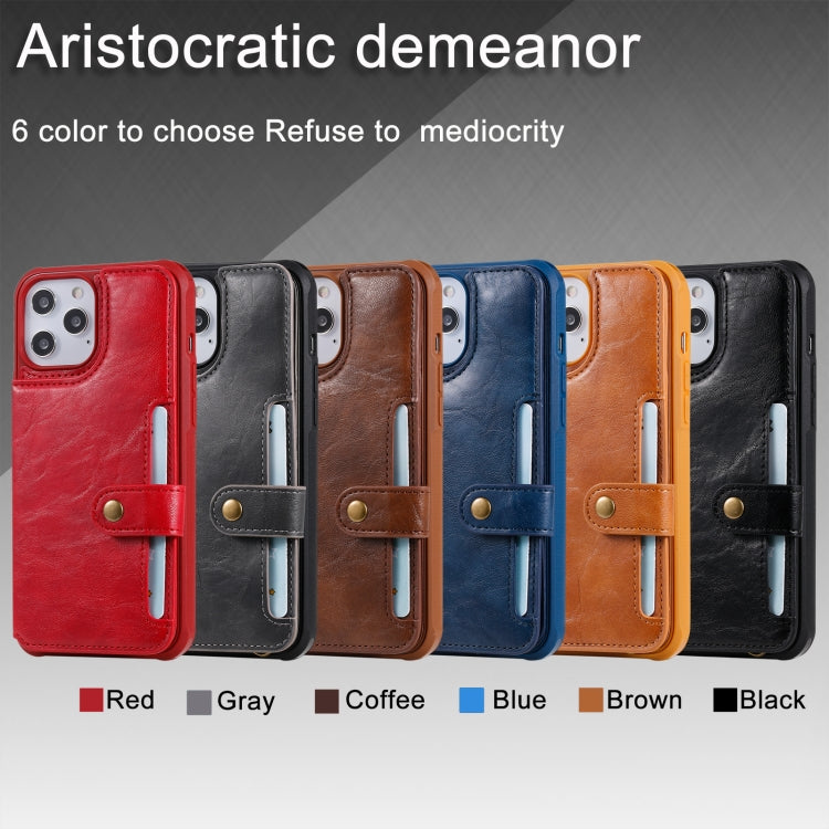 Shockproof Horizontal Flip Protective Case with Holder & Card Slots & Wallet & Photo Frame & Short Lanyard, For iPhone 12 Pro Max