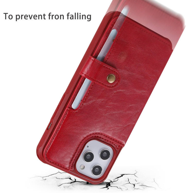 Shockproof Horizontal Flip Protective Case with Holder & Card Slots & Wallet & Photo Frame & Short Lanyard, For iPhone 12 Pro Max