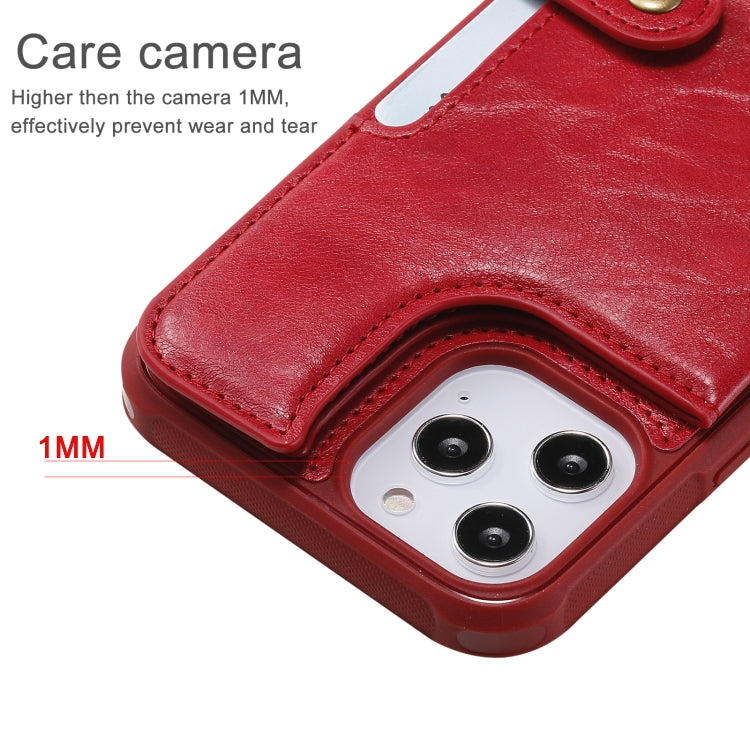 Shockproof Horizontal Flip Protective Case with Holder & Card Slots & Wallet & Photo Frame & Short Lanyard, For iPhone 12 Pro Max