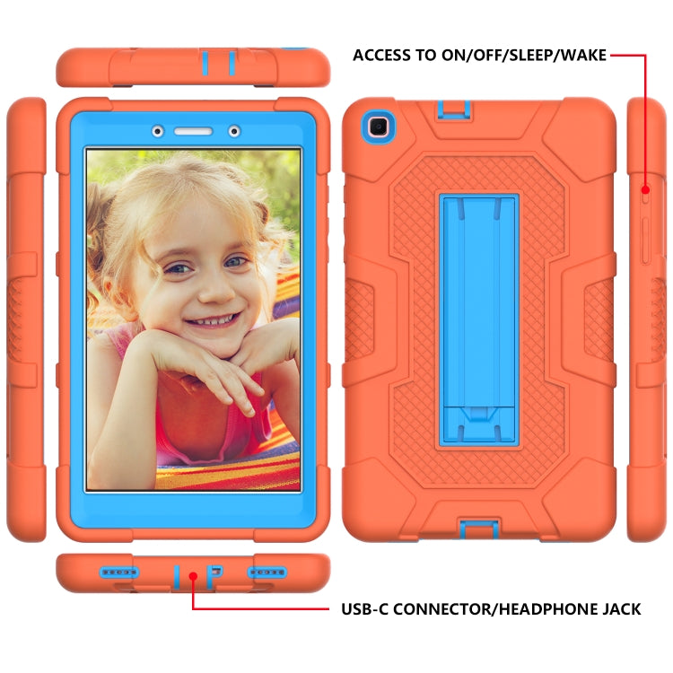 Contrast Color Robot Shockproof Silicone + PC Protective Case with Holder, For Samsung Galaxy Tab A 8.0 (2019) / T290, For Samsung Galaxy Tab A 8.4 (2020) / T307, For Samsung Galaxy Tab A 10.1 (2019) / T510
