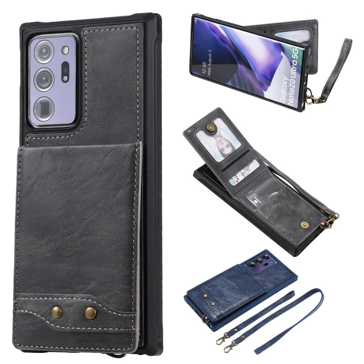 Vertical Flip Wallet Shockproof Back Cover Protective Case with Holder & Card Slots & Lanyard & Photos Frames, For iPhone 12 mini, For iPhone 12 / 12 Pro, For iPhone 12 Pro Max, For Samsung Galaxy Note20, For Samsung Galaxy Note20 Ultra