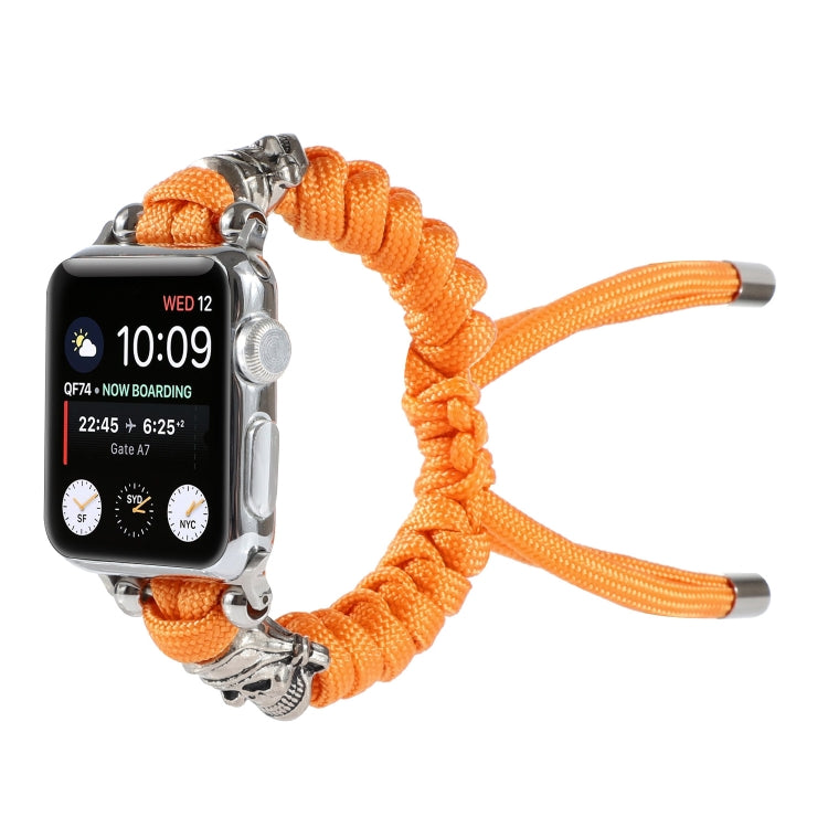 Skull Umbrella Cord Braided Watch Strap, For Apple Watch Ultra 49mm / Series 8&7 45mm / SE 2&6&SE&5&4 44mm / 3&2&1 42mm, For Apple Watch Series 8&7 41mm / SE 2&6&SE&5&4 40mm / 3&2&1 38mm������������������������������������������������������������������...
