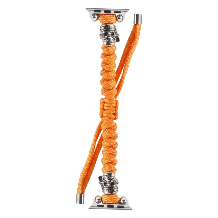 Skull Umbrella Cord Braided Watch Strap, For Apple Watch Ultra 49mm / Series 8&7 45mm / SE 2&6&SE&5&4 44mm / 3&2&1 42mm, For Apple Watch Series 8&7 41mm / SE 2&6&SE&5&4 40mm / 3&2&1 38mm������������������������������������������������������������������...